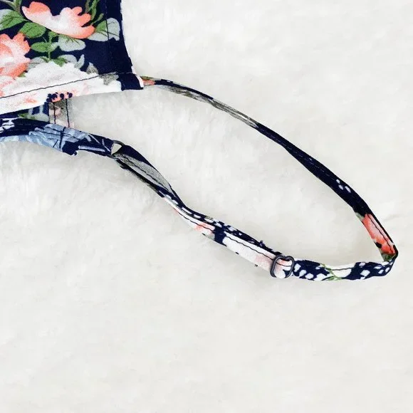 Love Fire, NWOT, Women's Floral Slip Dress, Adjustable Straps, Navy Blue, Size S - Picture 9 of 10